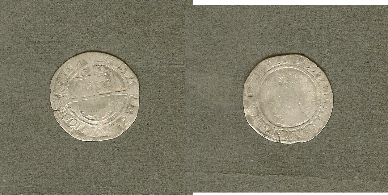 English 6 pence Elizabeth 1st 1569 VG/F